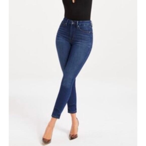 Good American Size 4 / 27 Good Legs Skinny Jeans Medium Wash Blue Stretch Cotton - Picture 11 of 11